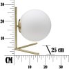 Mauro Ferretti lampe de table Glamy Low E14 25x25x27 cm blanc or