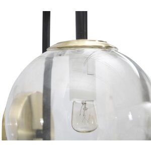 Mauro Ferretti applique 2 flammes E14 36x24x45 cm or noir
