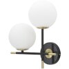 Mauro Ferretti Applique Darky double E14 30x17x35 cm or blanc noir