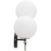 Mauro Ferretti Applique Darky double E14 30x17x35 cm or blanc noir