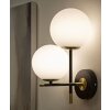 Mauro Ferretti Applique Darky double E14 30x17x35 cm or blanc noir