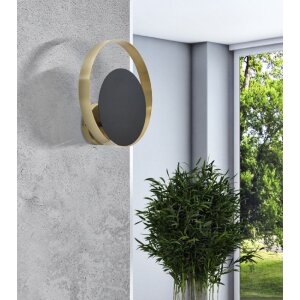 Mauro Ferretti Applique Shuttle E14 25x8x25 cm or noir