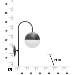 Mauro Ferretti Applique Darky Straße E14 19x31x51 cm noir blanc