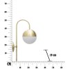 Mauro Ferretti Applique Glamy Straße E14 19x31x51 cm or blanc