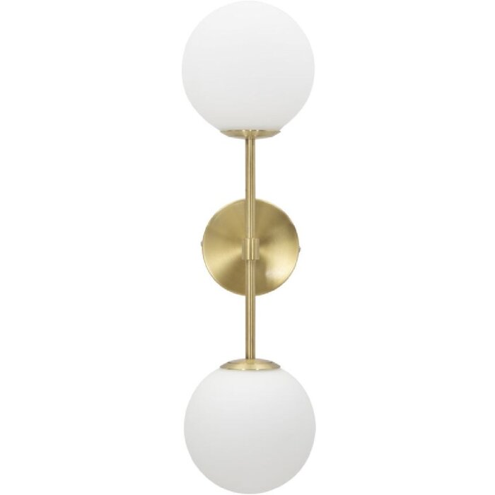 Mauro Ferretti Applique Glamy double E14 15x21x55 cm or blanc
