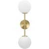 Mauro Ferretti Applique Glamy double E14 15x21x55 cm or blanc