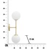 Mauro Ferretti Applique Glamy double E14 15x21x55 cm or blanc