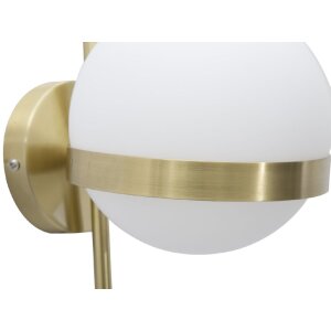 Mauro Ferretti Applique Glamy cercle E14 15x20x40 cm or blanc
