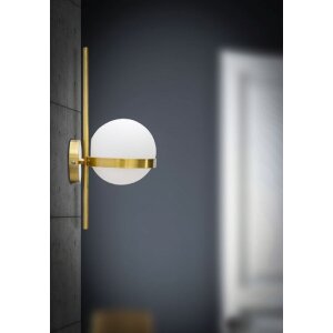 Mauro Ferretti Applique Glamy cercle E14 15x20x40 cm or blanc