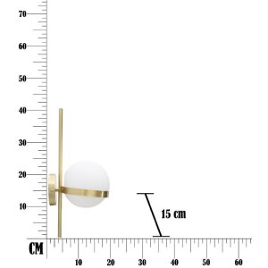 Mauro Ferretti Applique Glamy cercle E14 15x20x40 cm or blanc