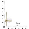 Mauro Ferretti Applique Glamy cercle E14 15x20x40 cm or blanc