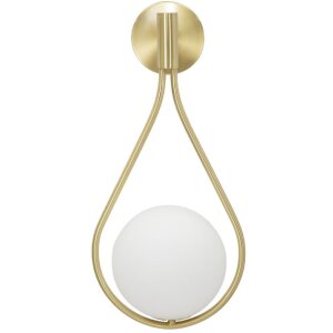 Mauro Ferretti Applique Glamy Ablegen E14 24x20x52 cm or blanc