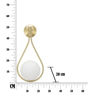 Mauro Ferretti Applique Glamy Ablegen E14 24x20x52 cm or blanc