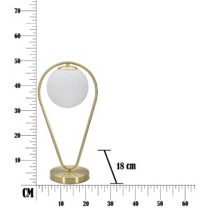 Mauro Ferretti lampe de table Glamy Ablegen E14 25x18x50 cm or blanc