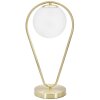 Mauro Ferretti lampe de table Glamy Ablegen E14 25x18x50 cm or blanc