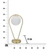 Mauro Ferretti lampe de table Glamy Ablegen E14 25x18x50 cm or blanc