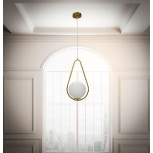 Mauro Ferretti plafonnier Glamy Ablegen E14 24x20x46 cm or blanc