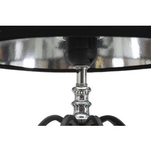 Mauro Ferretti lampe de table Darky argent E27 Ø 28x56 cm noir argent