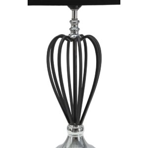 Mauro Ferretti lampe de table Darky argent E27 Ø 28x56 cm noir argent
