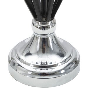 Mauro Ferretti lampe de table Darky argent E27 Ø 28x56 cm noir argent