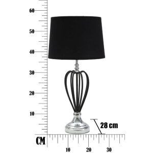 Mauro Ferretti lampe de table Darky argent E27 Ø 28x56 cm noir argent