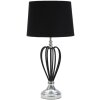 Mauro Ferretti lampe de table Darky argent E27 Ø 28x56 cm noir argent