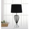 Mauro Ferretti lampe de table Darky argent E27 Ø 28x56 cm noir argent
