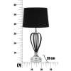 Mauro Ferretti lampe de table Darky argent E27 Ø 28x56 cm noir argent
