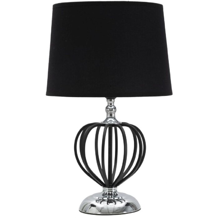 Mauro Ferretti lampe de table Darky argent E27 Ø 28x44,5 cm noir argent