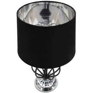 Mauro Ferretti lampe de table Darky argent E27 Ø 28x44,5 cm noir argent