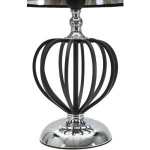 Mauro Ferretti lampe de table Darky argent E27 Ø 28x44,5 cm noir argent