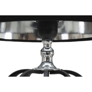 Mauro Ferretti lampe de table Darky argent E27 Ø 28x44,5 cm noir argent