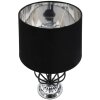 Mauro Ferretti lampe de table Darky argent E27 Ø 28x44,5 cm noir argent