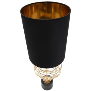 Mauro Ferretti lampe de table Circly E27 Ø 22,5x65 cm or noir