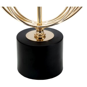 Mauro Ferretti lampe de table Circly E27 Ø 22,5x65 cm or noir
