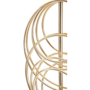 Mauro Ferretti lampe de table Circly E27 Ø 22,5x65 cm or noir