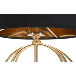 Mauro Ferretti lampe de table Circly E27 Ø 22,5x65 cm or noir