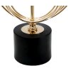 Mauro Ferretti lampe de table Circly E27 Ø 22,5x65 cm or noir