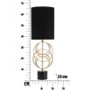 Mauro Ferretti lampe de table Circly E27 Ø 22,5x65 cm or noir
