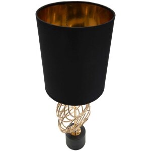Mauro Ferretti lampe de table Circly E27 Ø 20x58,5 cm or noir
