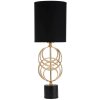 Mauro Ferretti lampe de table Circly E27 Ø 20x58,5 cm or noir