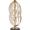 Mauro Ferretti lampe de table Circly E27 Ø 20x58,5 cm or noir