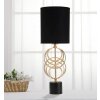 Mauro Ferretti lampe de table Circly E27 Ø 20x58,5 cm or noir