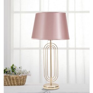 Mauro Ferretti lampe de table Krista E27 Ø 33x64 cm or rose