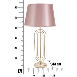 Mauro Ferretti lampe de table Krista E27 Ø 33x64 cm or rose