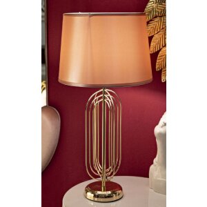 Mauro Ferretti lampe de table Krista E27 Ø 28x55 cm or rose