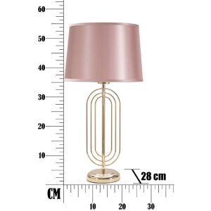 Mauro Ferretti lampe de table Krista E27 Ø 28x55 cm or rose