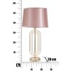 Mauro Ferretti lampe de table Krista E27 Ø 28x55 cm or rose