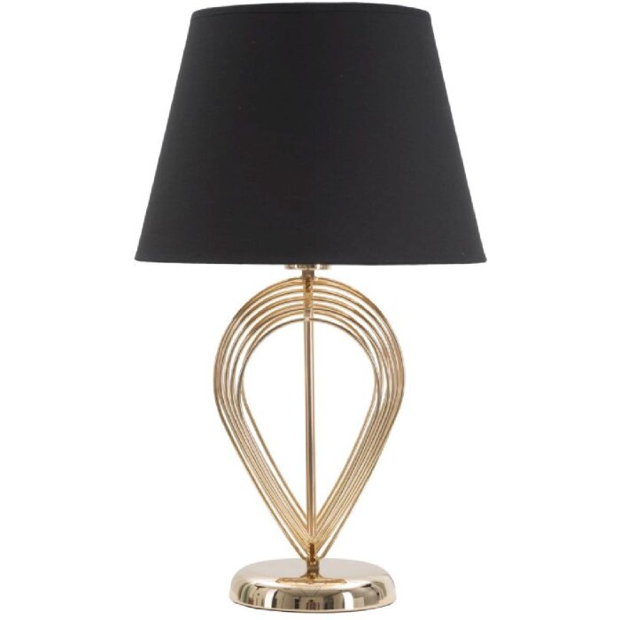 Mauro Ferretti lampe de table Maxt E27 Ø 32,5x53,5 cm or noir