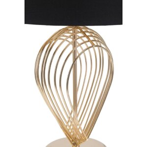 Mauro Ferretti lampe de table Maxt E27 Ø 32,5x53,5 cm or noir